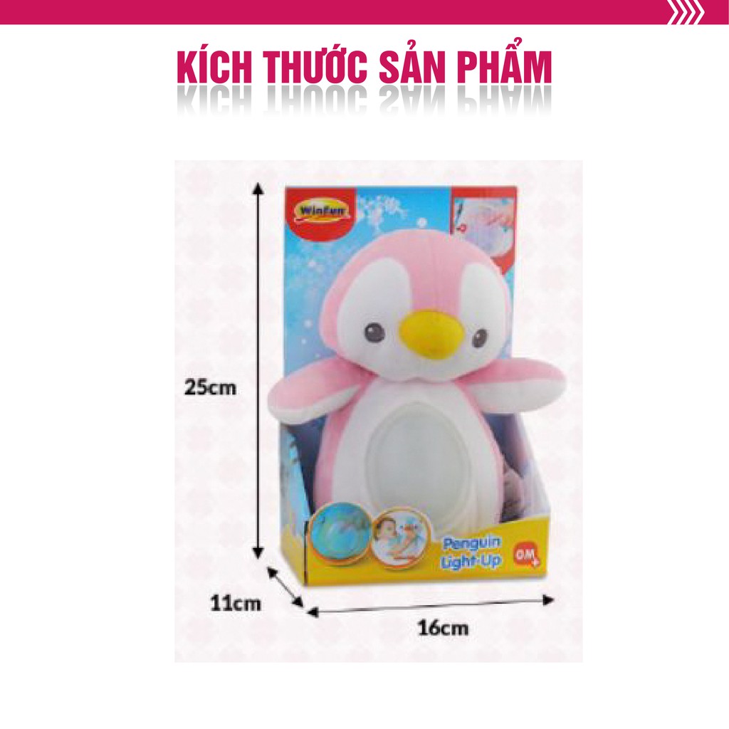 Chim cánh cụt giai điệu nhạc trắng ru ngủ cho trẻ sơ sinh có đèn Winfun 0160 - hộp nhạc ru ngủ cho trẻ sơ sinh