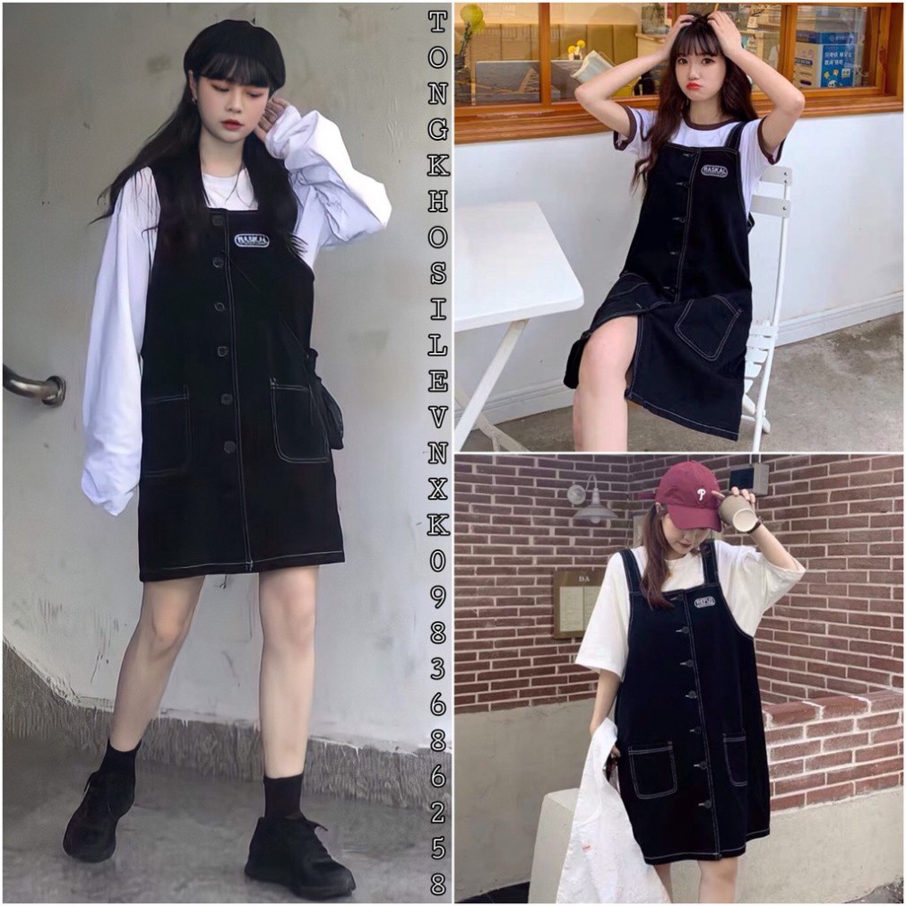 VÁY YẾM CHỈ NỔI FORM RỘNG CÁ TÍNH MIX ĐỒ CHẤT - SET YẾM DẬP CHỈ TAY LỠ