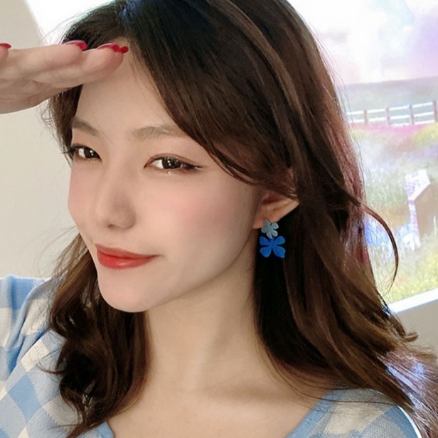 Khuyên Tai Kim Bạc 925 Hình Bông Hoa Nhiều Màu Sắc 2023