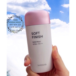 KEM CHỐNG NẮNG MISSHA SOFT FINISH SUN MILK SPF50+ PA++++