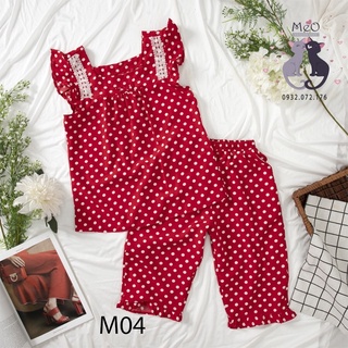 Bộ mặc nhà nữ quần lững vải lụa M04