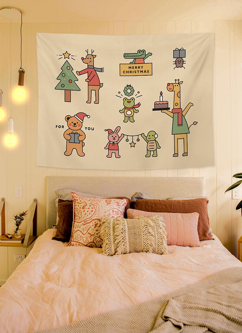 Custom background cloth ins hanging cloth cartoon anime cute personality background cloth room layout decoration wall cloth tapestry