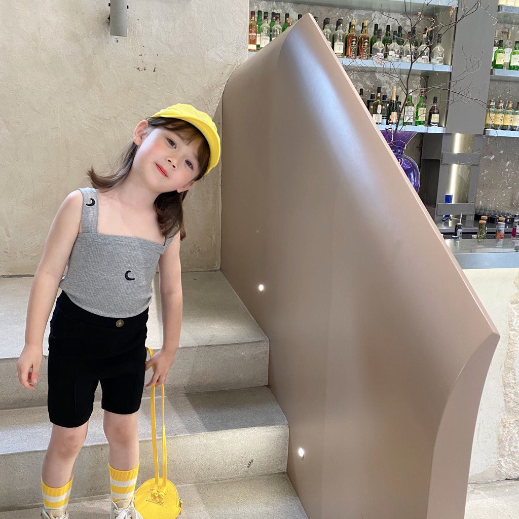 Áo Hai Dây Kiểu Hàn Quốc Thời Trang Mùa Hè Dễ Thương Cho Bé Gái