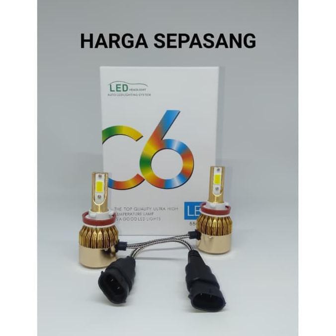 Đèn Pha Led Màu Đen Chống Sương Mù C6 Gold H1 H3 H7 H11 Hb3 Hb4 38 Watt 7 Chất Lượng Cao Cho Xe Hơi