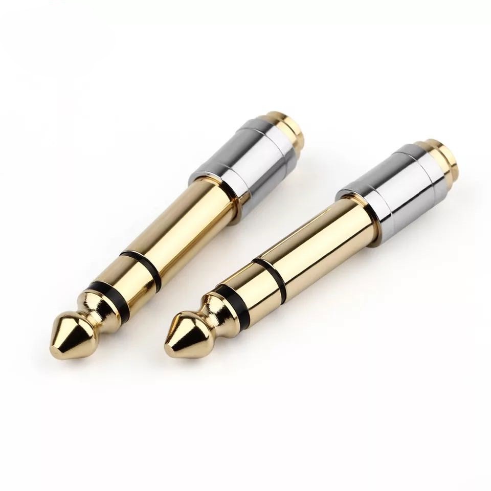 6.35mm 1/4&quot; Male To 3.5mm 1/8&quot; Female 6.35 to 3.5 Jack Headphone Audio Adapter Microphone Connector Converter Stereo Plug