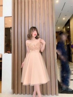 Đầm Xoè Công Chúa Trễ Vai