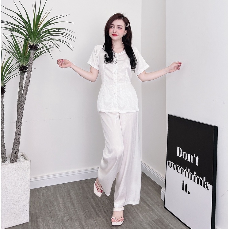 Bộ Bà Ba Nữ SOJUN Chất Lụa xước Tô Châu Size Dưới 63kg