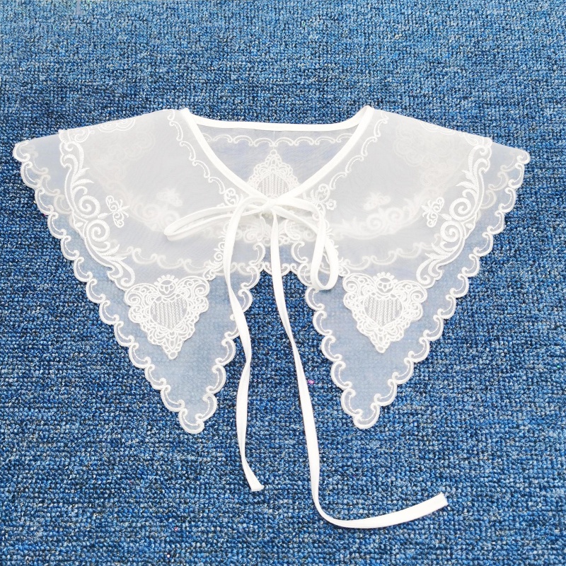 Cổ Áo Sơ Mi Giả Phối Ren Có Thể Tháo Rời Thời Trang Cho Nữ