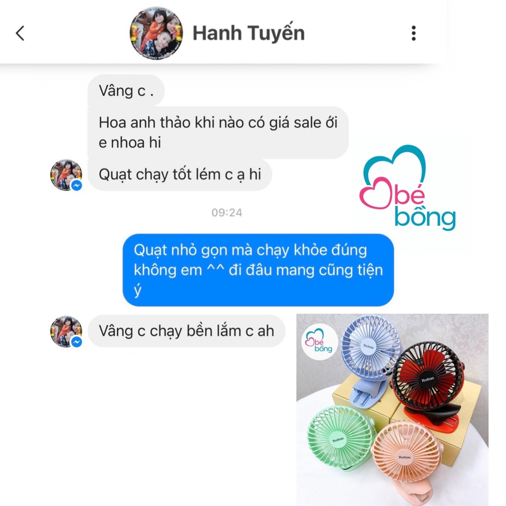Quạt tích điện Yoobao