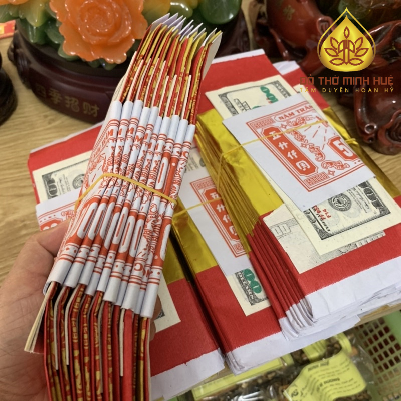 Tiền vàng mã loại đẹp gấp sẵn