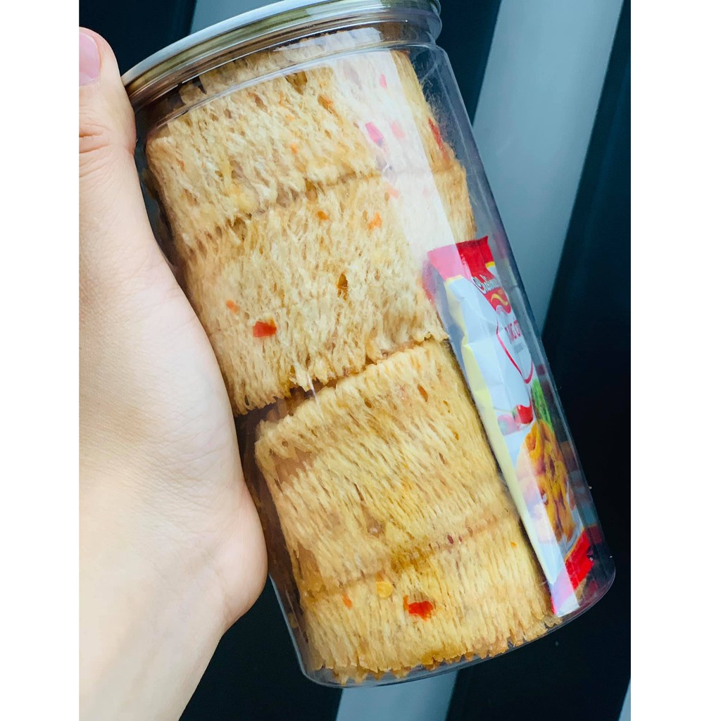 Khô mực cán mềm tẩm gia vị nguyên con hũ 200g - Loại đặc biệt