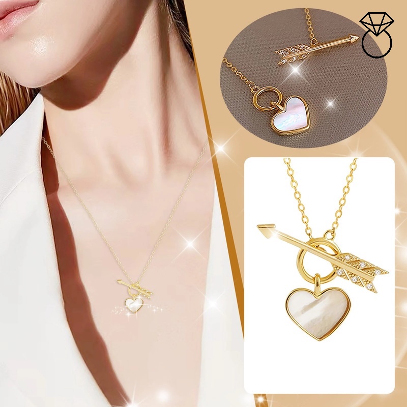 Vòng cổ Mặt Hình Mũi Tên Xuyên Qua Trái Tim Thời Trang
