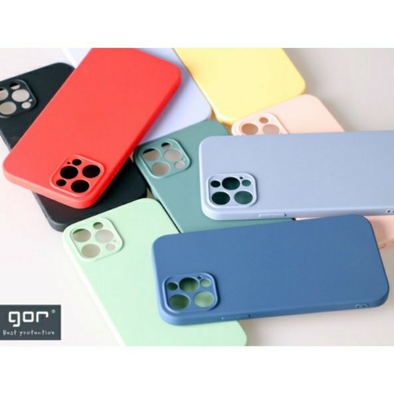 Ốp lưng dẻo màu Gor IPhone 12, 12 Pro, 12 pro Max Silicon màu chống bẩn chính hãng  bảo vệ camera