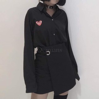 [UNISEX] SƠ MI PLAY HEART - SƠ MI THÊU TIM