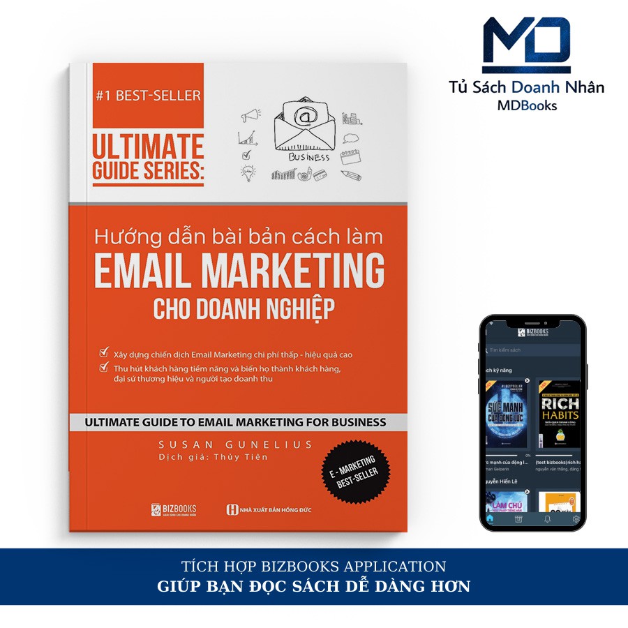 Sách Kinh Tế - Hướng Dẫn Bài Bản Cách Làm Email Marketing Cho Doanh Nghiệp - Đọc Kèm Apps - Bizbooks