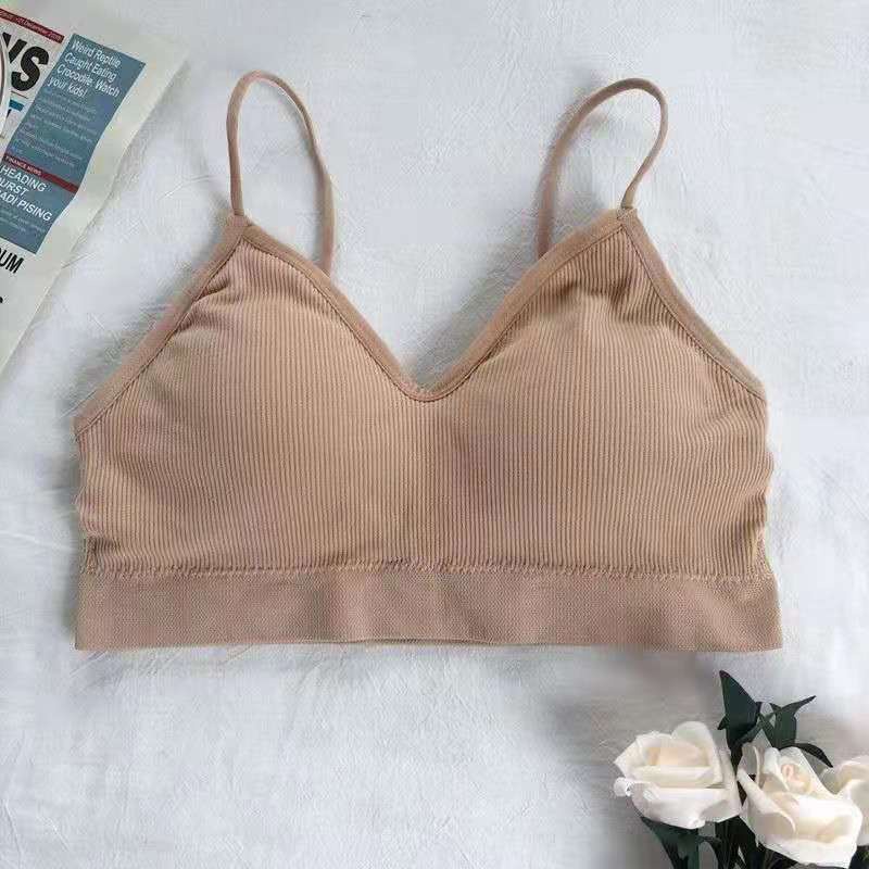 Jiashucheng Áo Lót Ôm Ngực Không Gọng Chống Chảy Xệ Chống Trượt Phong Cách Hàn Quốc Cho Nữ Sinh