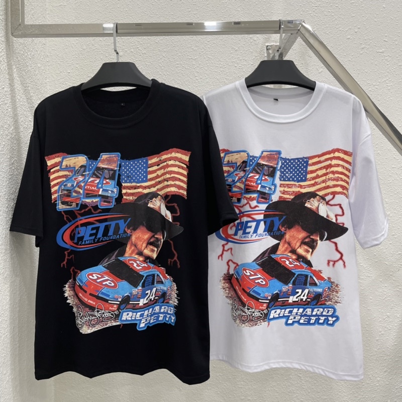 Áo thun tay lỡ petty racing nam nữ áo thun unisex cotton cao cấp Kun Shop