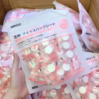 Mặt nạ nén Miniso 100 viên Nhật Bản