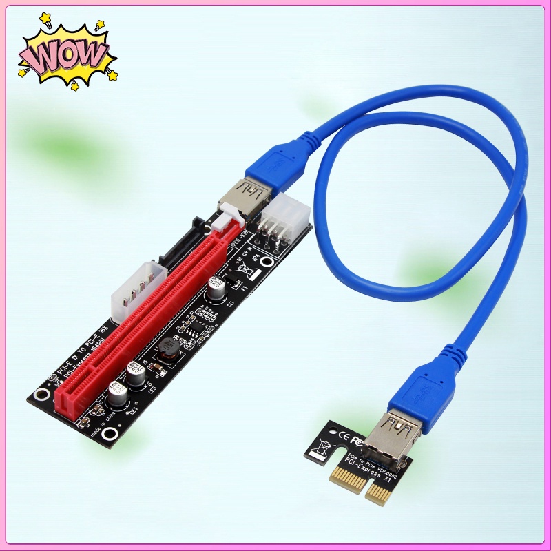 Card Mở Rộng Usb 3.0 Pci-E 1x Sang 16x Cho Lin / Xp / Windows 7 / 8 / 10