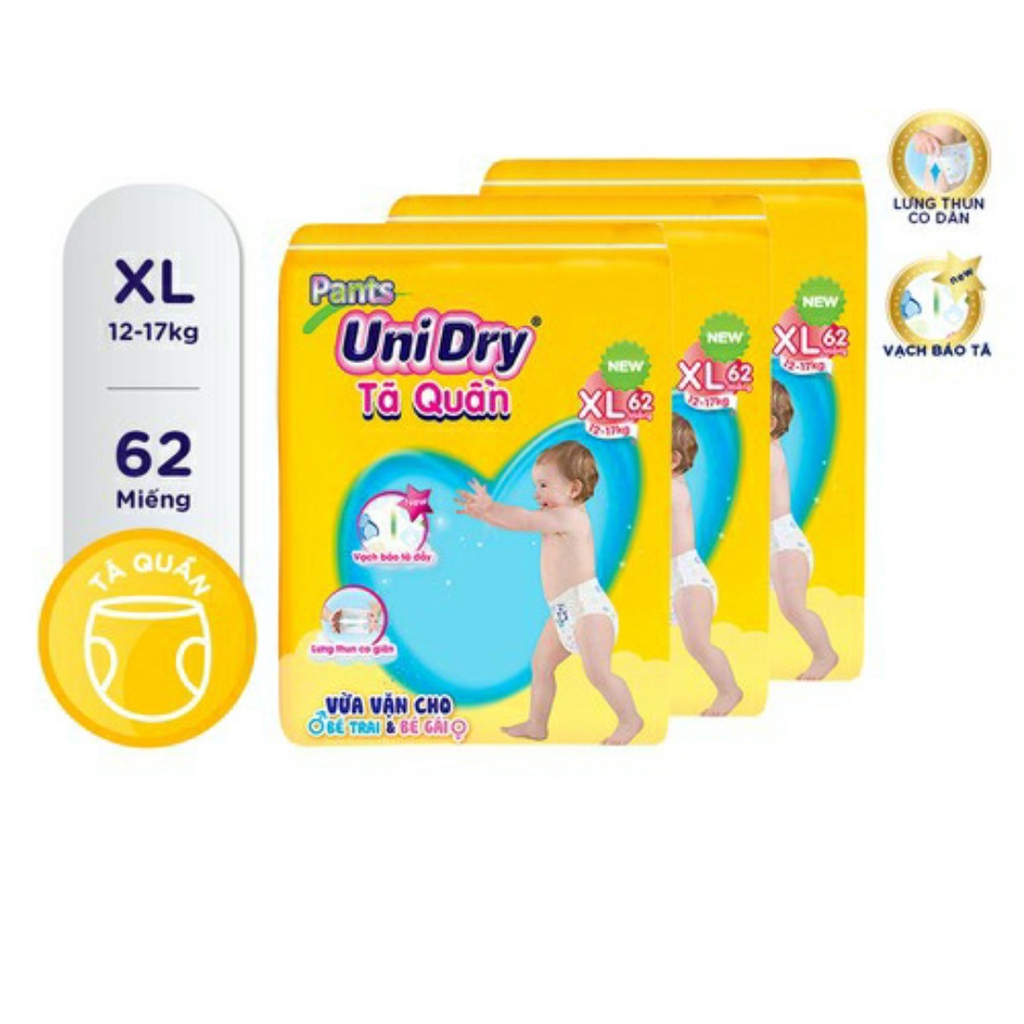 Mẫu mới- Tã quần Unidry Gói Super Jumbo Size M74-L68-XL62-XXL56