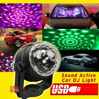 Đèn dj vũ trường trên ô tô - nháy 7 màu theo nhạc bằng cảm biến âm thanh