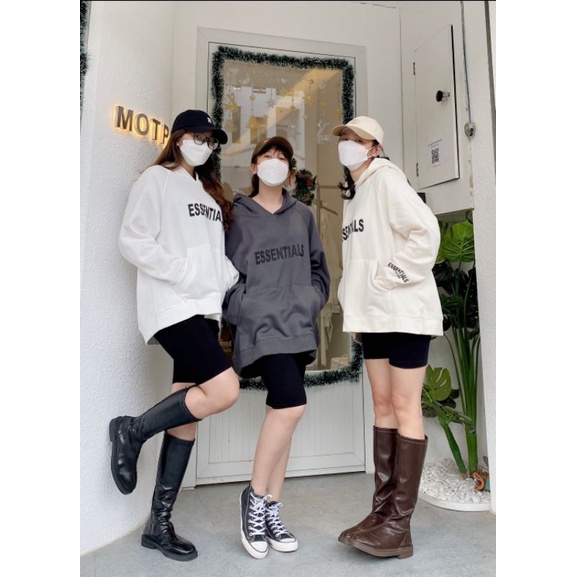 Áo nỉ hoodie EssentiaIs, hoodie oversize nỉ bông