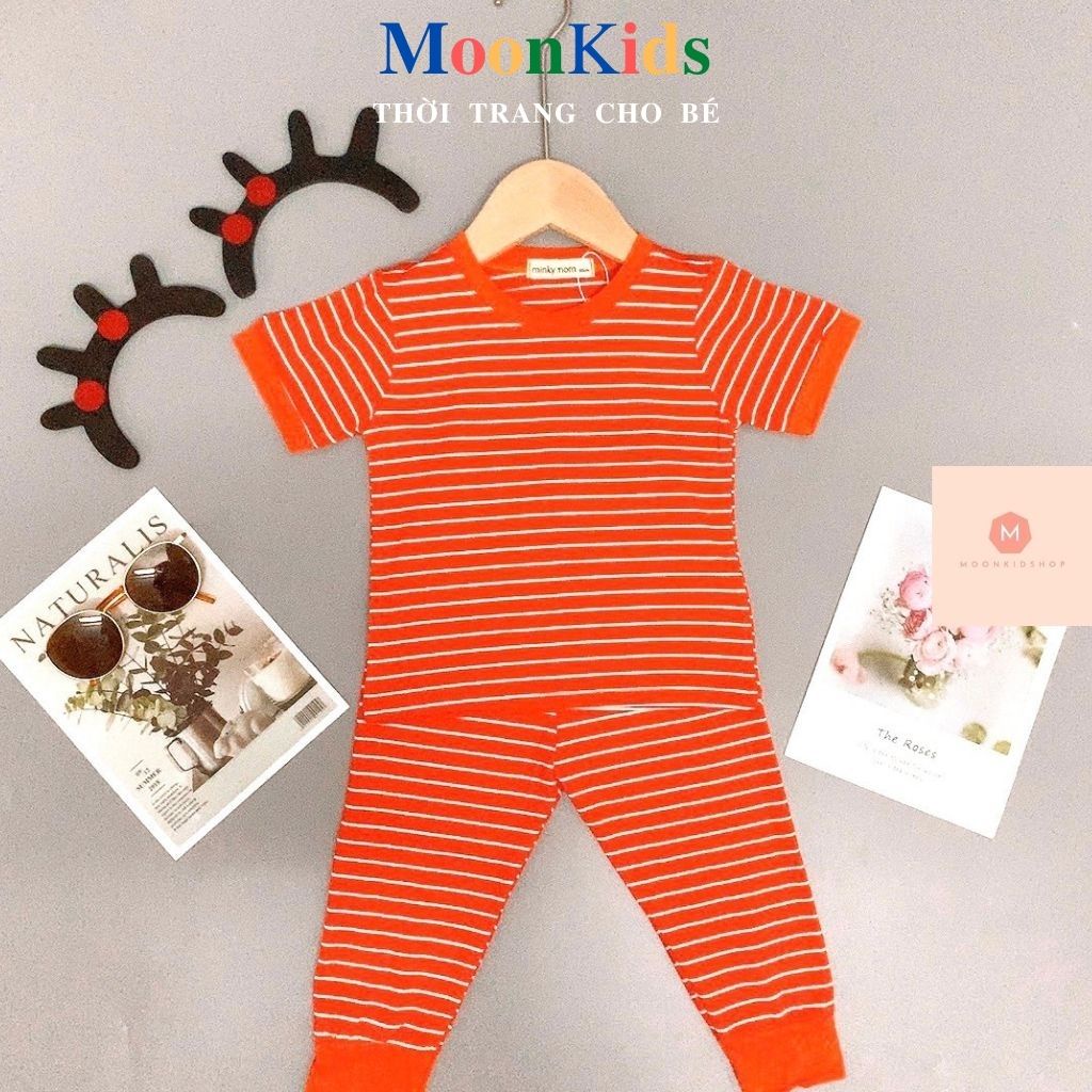 Bộ MINKY MOM Cho Bé NHẬN HÀNG ƯNG Ý NGAYbộ quần áo trẻ em từ 7-19kg,quần áo cộc cho bé,Body cộc tay