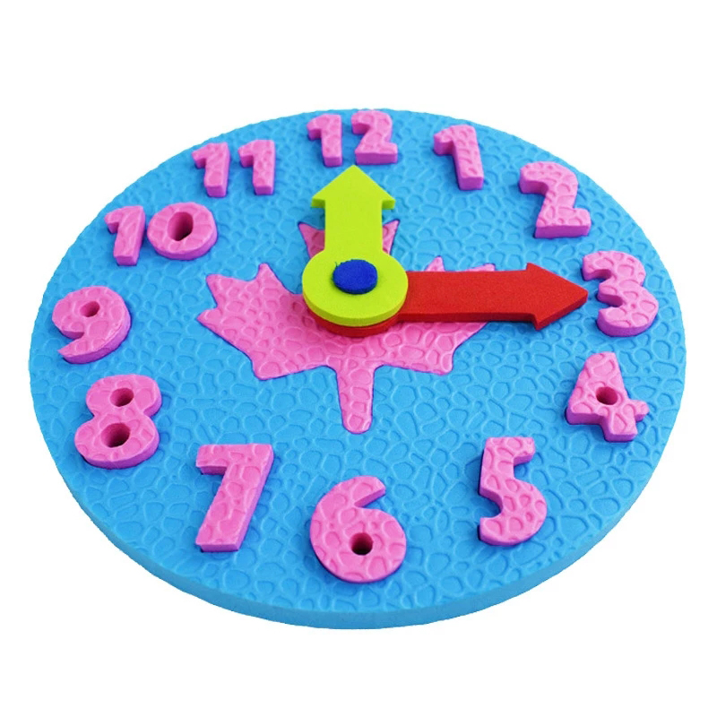 Đồ Chơi Giáo Dục Đồng Hồ Xốp Eva Montessori Cho Trẻ Mẫu Giáo