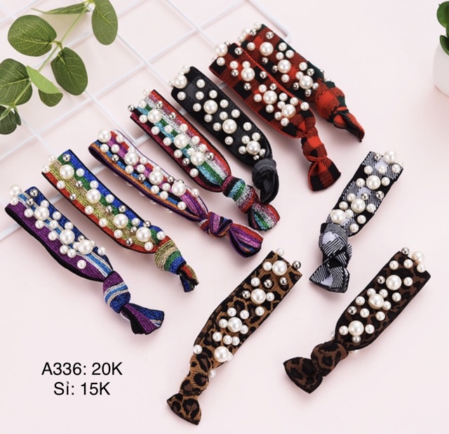 Cột tóc Ngọc dây màu