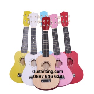 Đàn Ukulele Màu trơn và bao vải