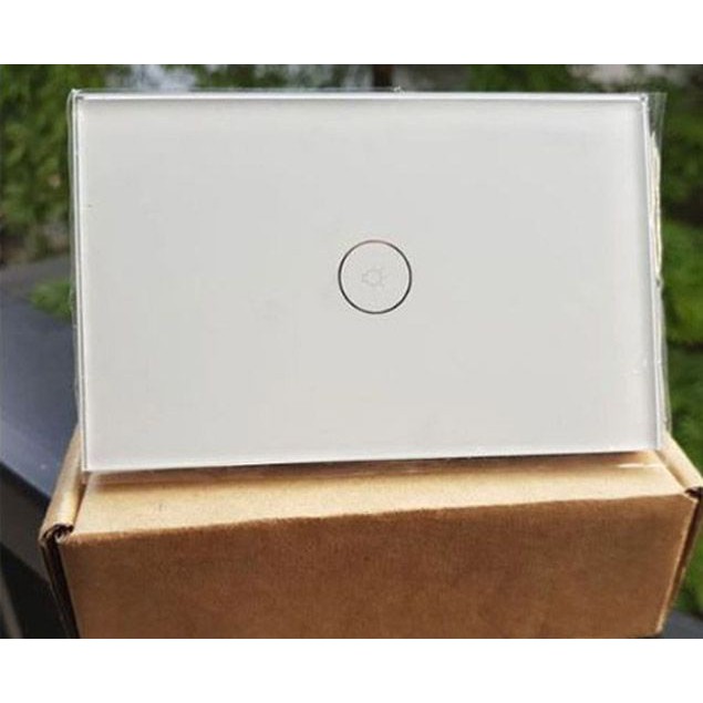 Công Tắc Cảm Ứng Tuya - 1 Nút Hỗ Trợ Google Assistant, Alexa Và Hass Trắng/Đen
