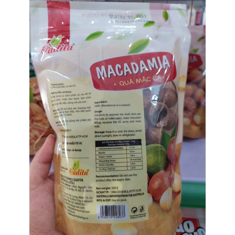 Hạt Macca Úc Cadita 500g