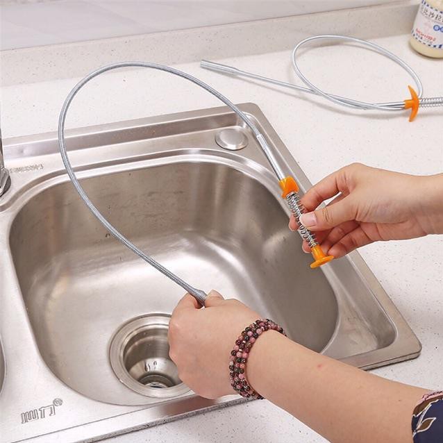 Cây Gắp Rác Thông Cống Siêu Tiện Lợi, Que Móc Rác Thần Thánh Thông Tắc Bồn Cầu