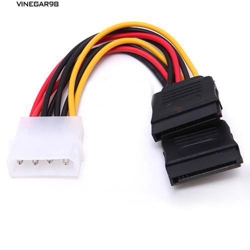 【món quà miễn phí】Cáp Chuyển Đổi Nguồn 4 Pin Ide Molex Sang 15 Pin 2 Serial Sata