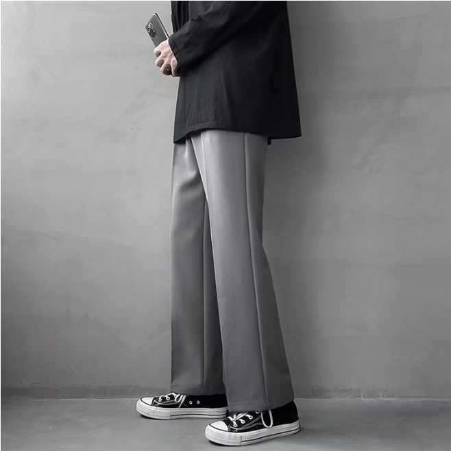 Quần tây ống suông rộng màu trơn đơn giản thời trang Hàn Quốc cho nam đồ bộ quần dài fashion quần ống suông simple quần tây nam from rộng