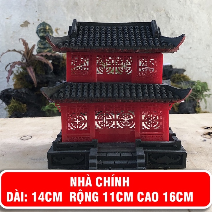 NHÀ CHÍNH TIỂU CẢNH MINI - PHỤ KIỀN TRANG TRÍ BỂ CÁ, HÒN NON BỘ, TIẾU CẢNH, SÂN VƯỜN