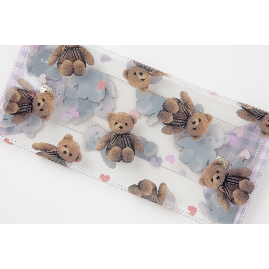 Túi Đựng Bút ARTBOX Hàn Quốc In Hình Gấu Teddy Chất Liệu PVC