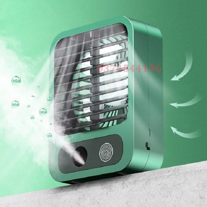 Quạt điều hòa hơi nước để bàn 3 tốc độ gió, pin sạc 1500mAh - công suất 4.5W