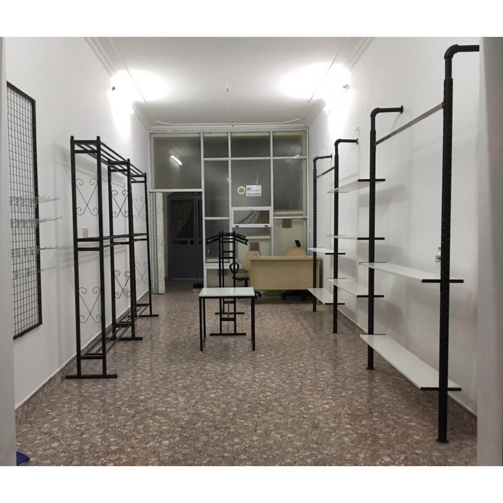 kệ treo quần áo-giá treo hộp vuông 2 tầng giúp tiết kiệm diện tích-kích thước 2m2x1m5x40cm