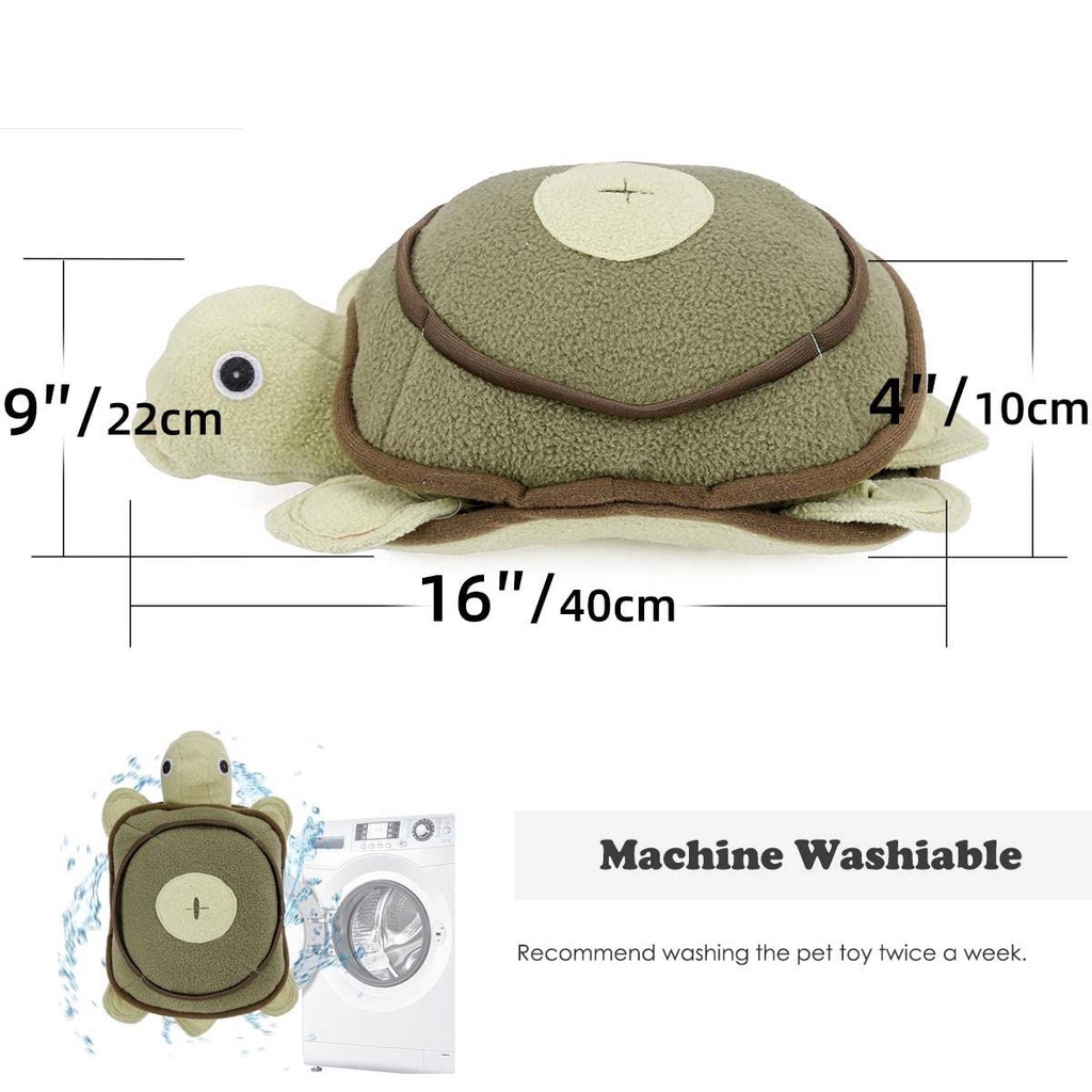 Đồ Chơi Nhồi Bông Mềm Mại Hình Rùa Dễ Thương Có Tiếng Kêu Tương Tác Thú Cưng
