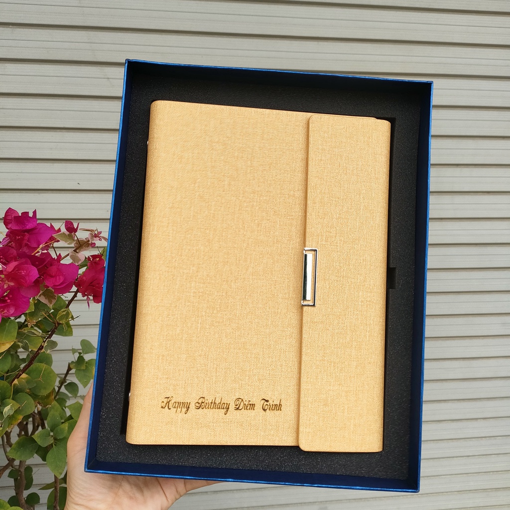 Sồ tay gấp 3 khắc, in logo theo yêu cầu