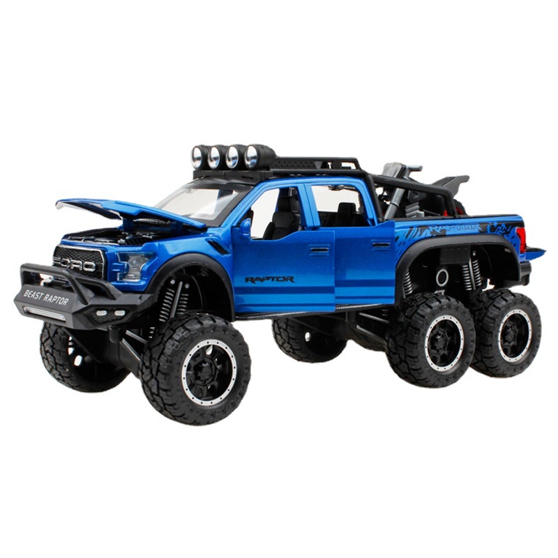 Đồ chơi Ô tô kim loại Ford Beast Raptor 6x6 tỉ lệ 1:28 Full hộp