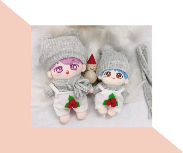 Set beanie gấu cho doll 20cm và 15 cm