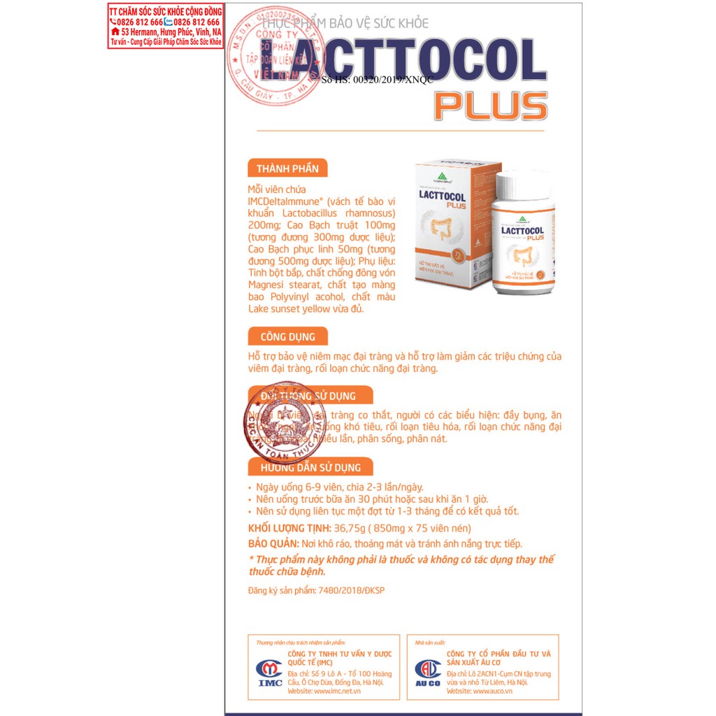[sản phẩm CHÍNH HÃNG] Lacttocol plus – Tăng cường sức khỏe đường tiêu hóa