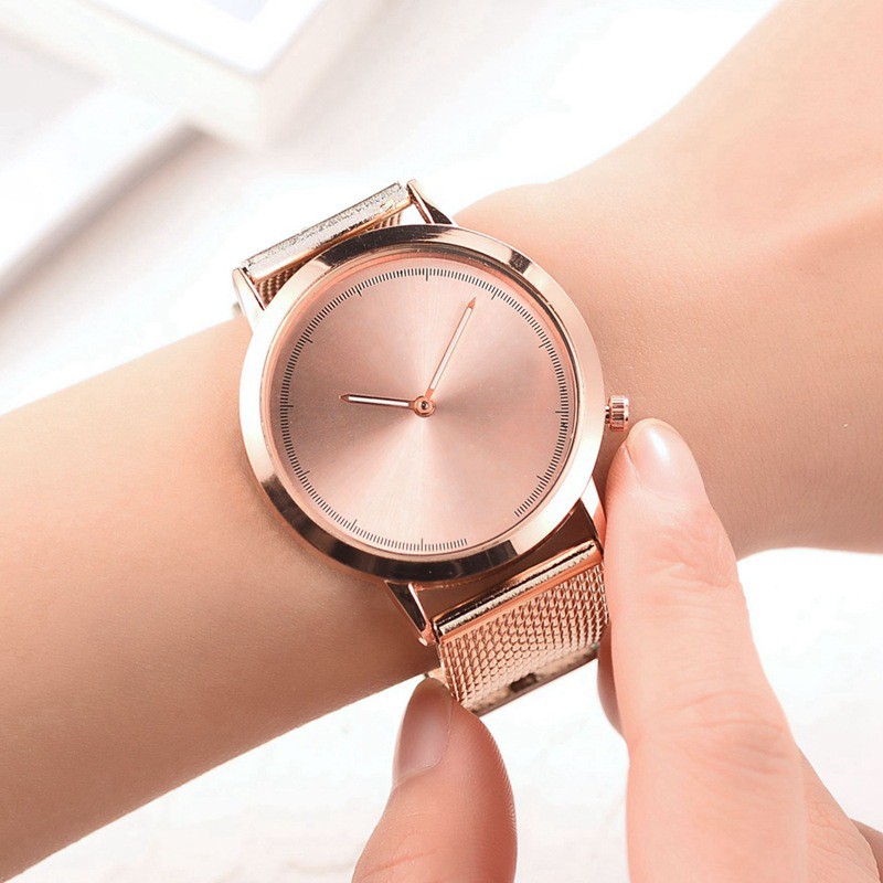 Đồng hồ nam dây thep lưới D-ZINER NAT31 mặt tròn chạy 2 kim siêu bền chính hãng - LINDO