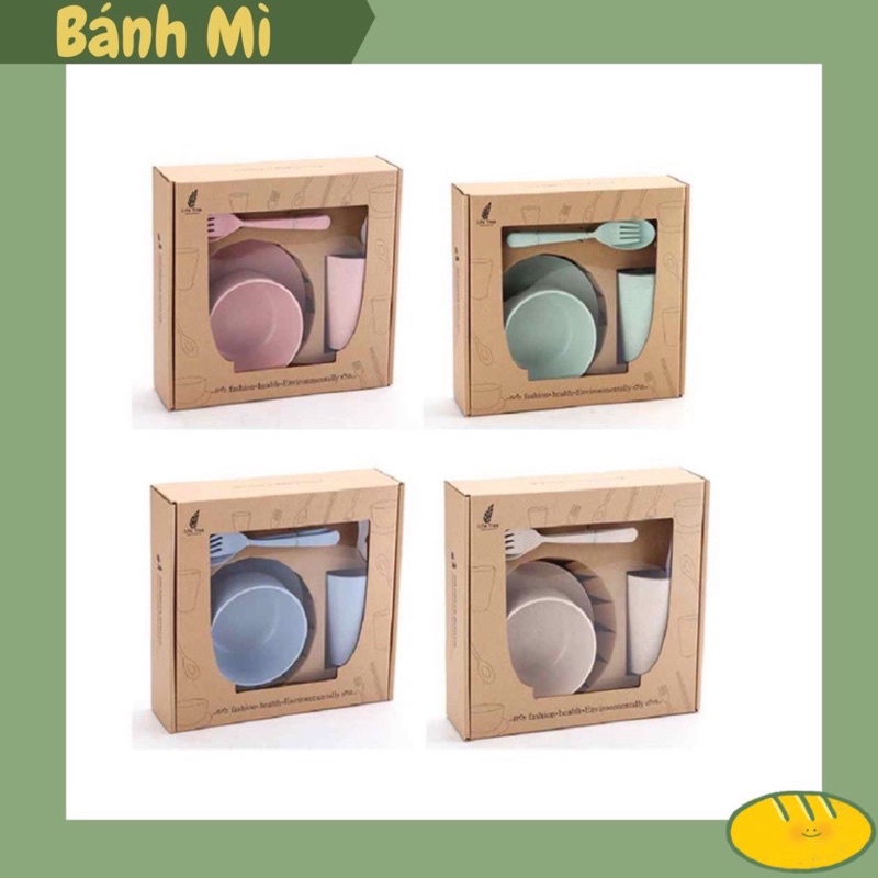 Bộ chén dĩa set 6 món/ set 3 món lúa mì