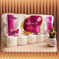 Giấy Vệ Sinh Hà Nội 3 Lớp 10 Cuộn 1,5Kg (Đặt tối đa 4 dây/đơn hàng)