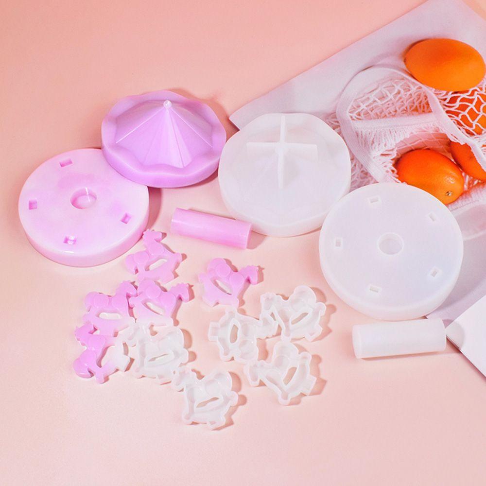 LANSEL Khuôn Silicone Làm Vòng Quay Ngựa Gỗ DIY Trang Trí Nhà Cửa