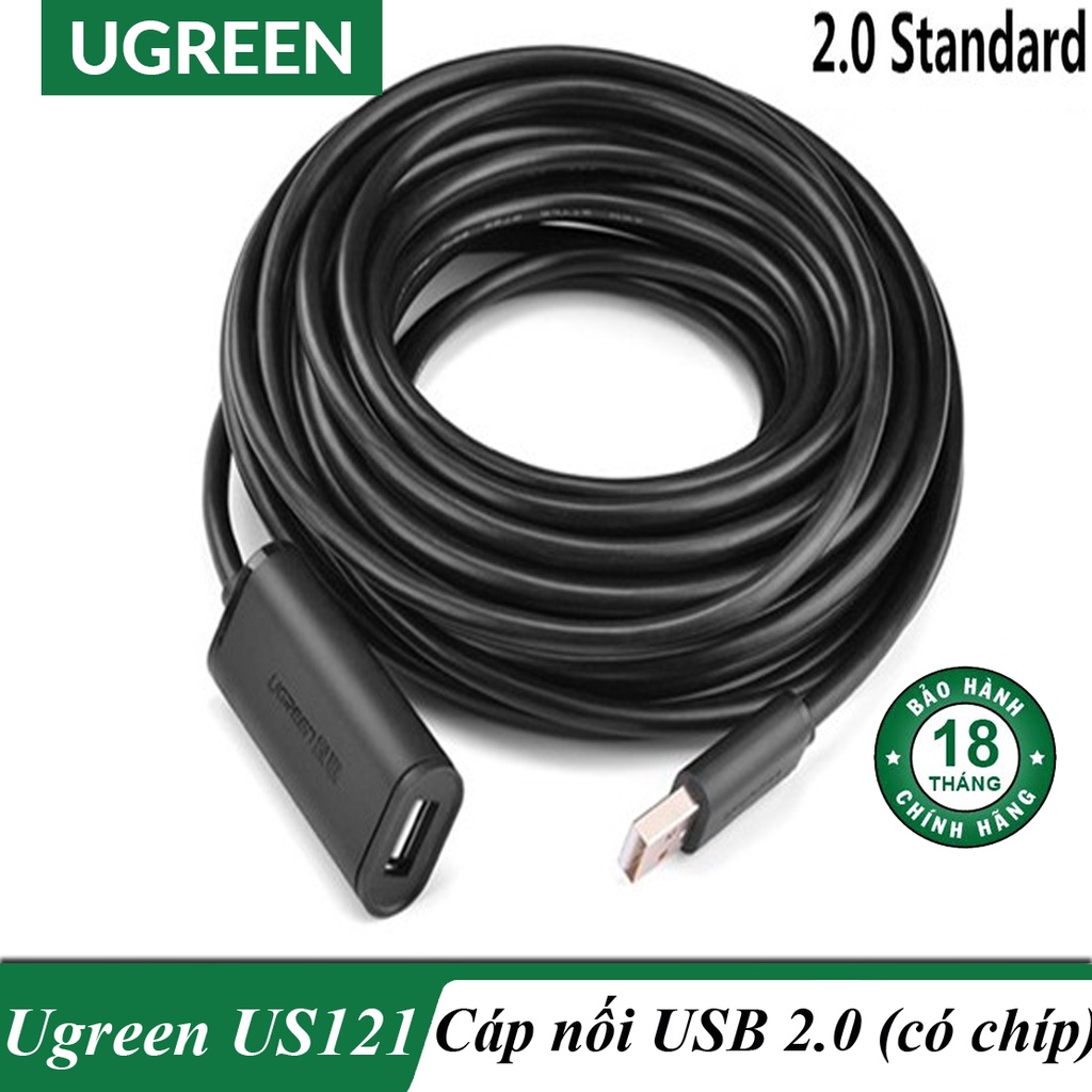 Cáp USB nối dài 20-30M có chíp khuếch đại Chính Hãng Ugreen US121