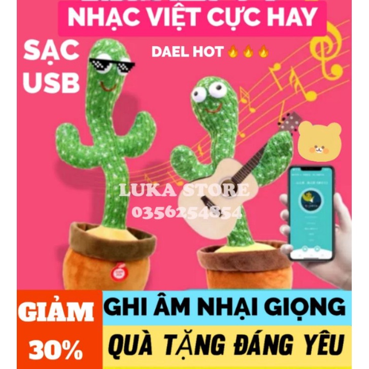 [TẶNG PIN 120BÀI] Cây xương rồng biết hát 120 bài biết nói theo tiếng người